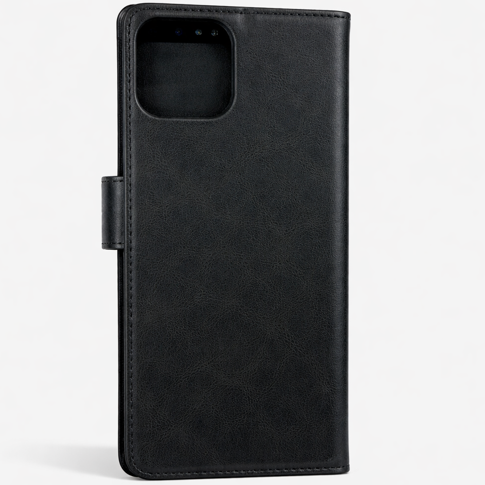 RichBoss Leather Folio Case for iPhone 16 Pro Max - Black