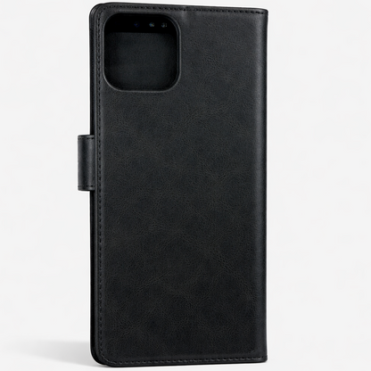 RichBoss Leather Folio Case for iPhone 16 Pro Max - Black