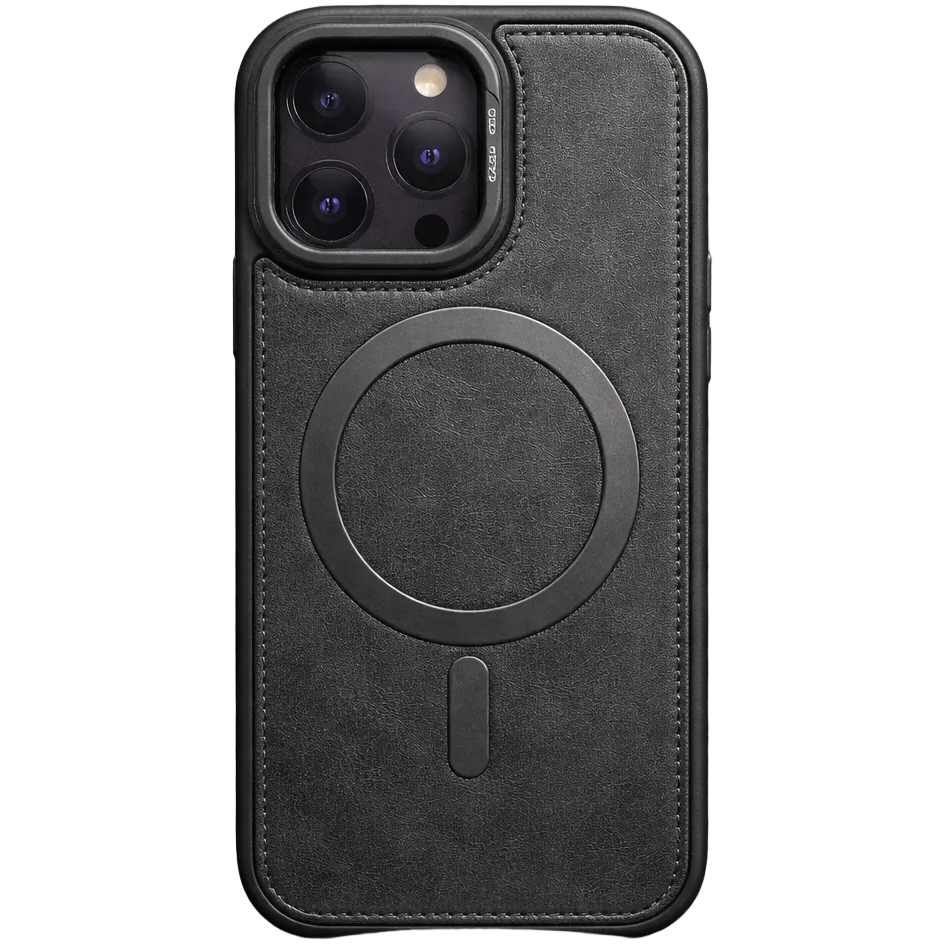 Phantom leather magsafe iphone 16 pro max black case