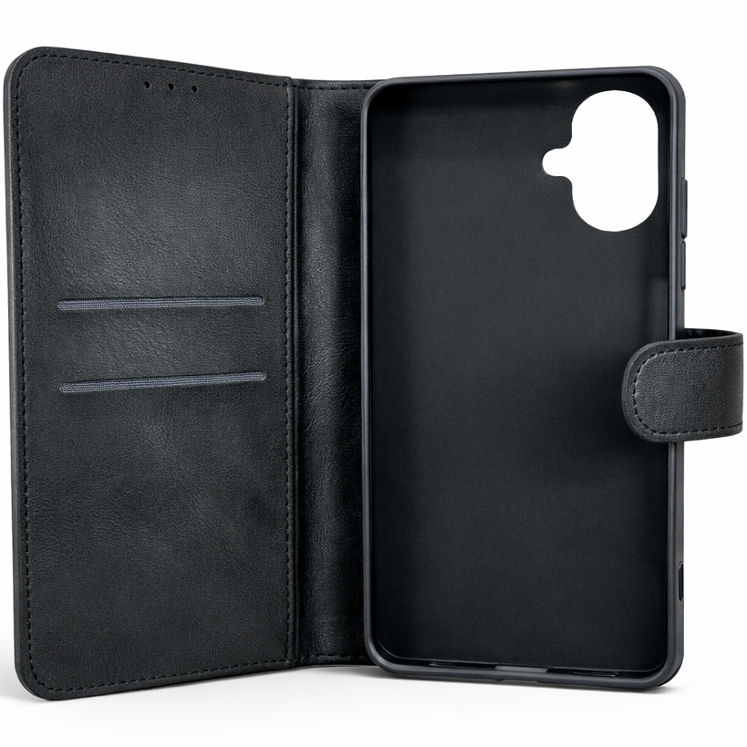 RichBoss Leather Folio Case for iPhone 17 - Black