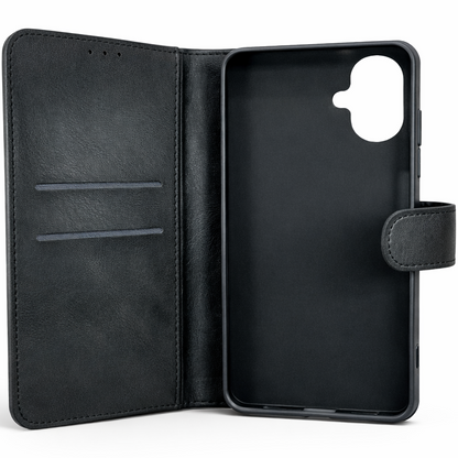RichBoss Leather Folio Case for iPhone 17 - Black