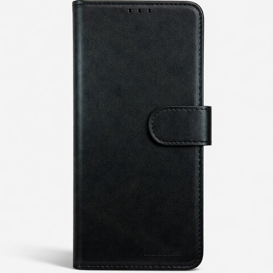 RichBoss Leather Folio Case for iPhone 17 - Black
