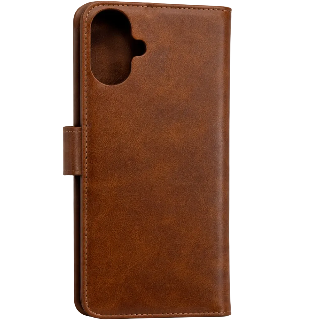 RichBoss Leather Folio Case for iPhone 17 - Brown