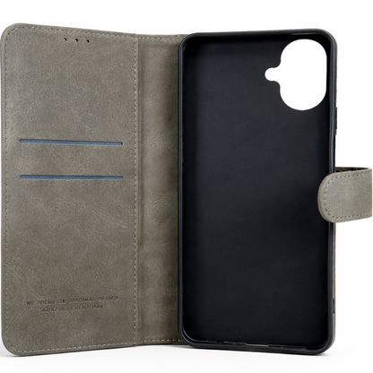 RichBoss Leather Folio Case for iPhone 17 - Grey