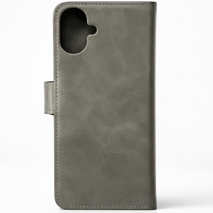 RichBoss Leather Folio Case for iPhone 17 - Grey