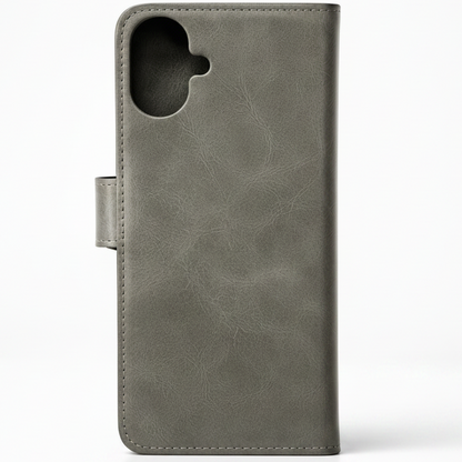 RichBoss Leather Folio Case for iPhone 17 - Grey