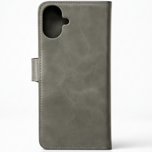 RichBoss Leather Folio Case for iPhone 17 - Grey