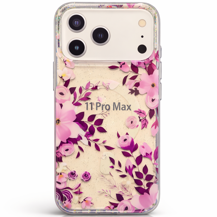Gardenia Mag iPhone 17 Pro Max Case Purple Petals