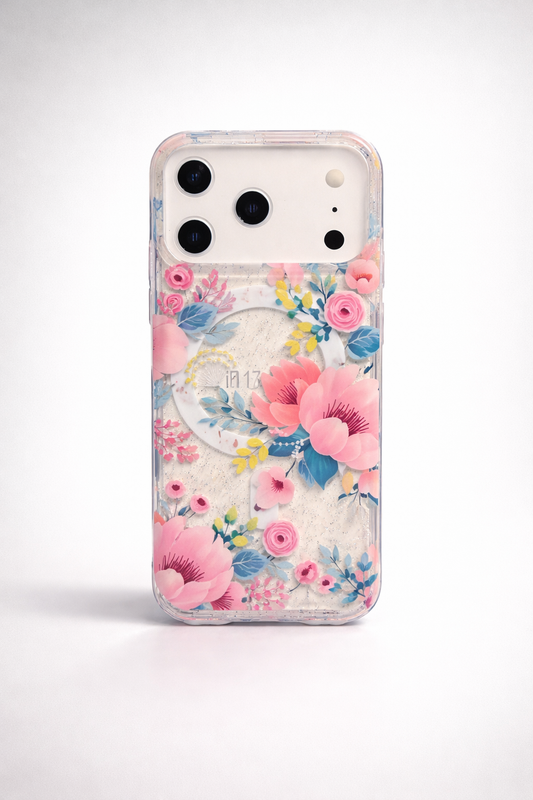 Gardenia Mag iPhone 17 Pro Case Pink Floral
