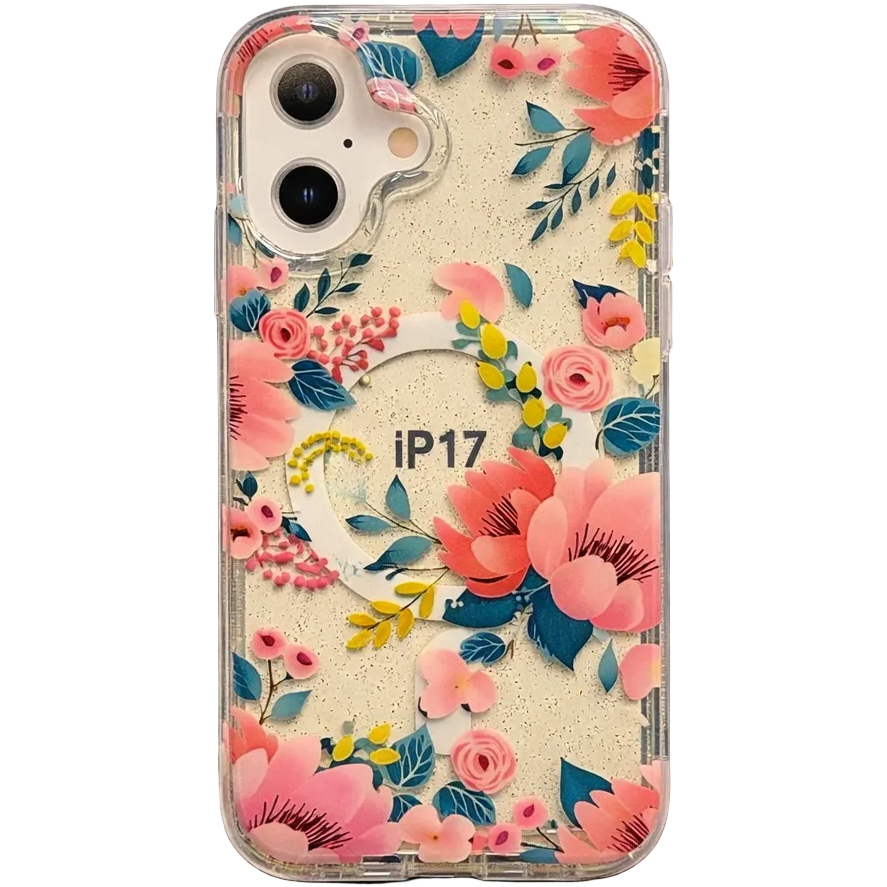 Gardenia Mag iPhone 17 Case Pink Floral