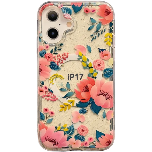 Gardenia Mag iPhone 17 Case Pink Floral