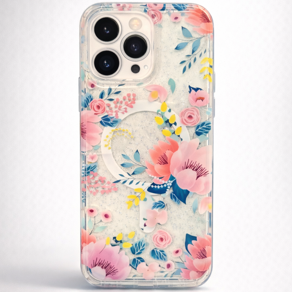 Gardenia Mag iPhone 16 Pro Max Case Pink Floral