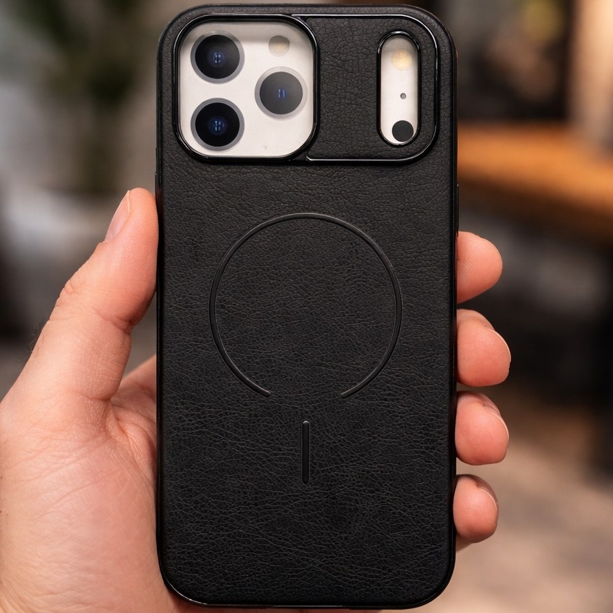 MagElite Leather Case for iPhone 17 Pro Max - Black