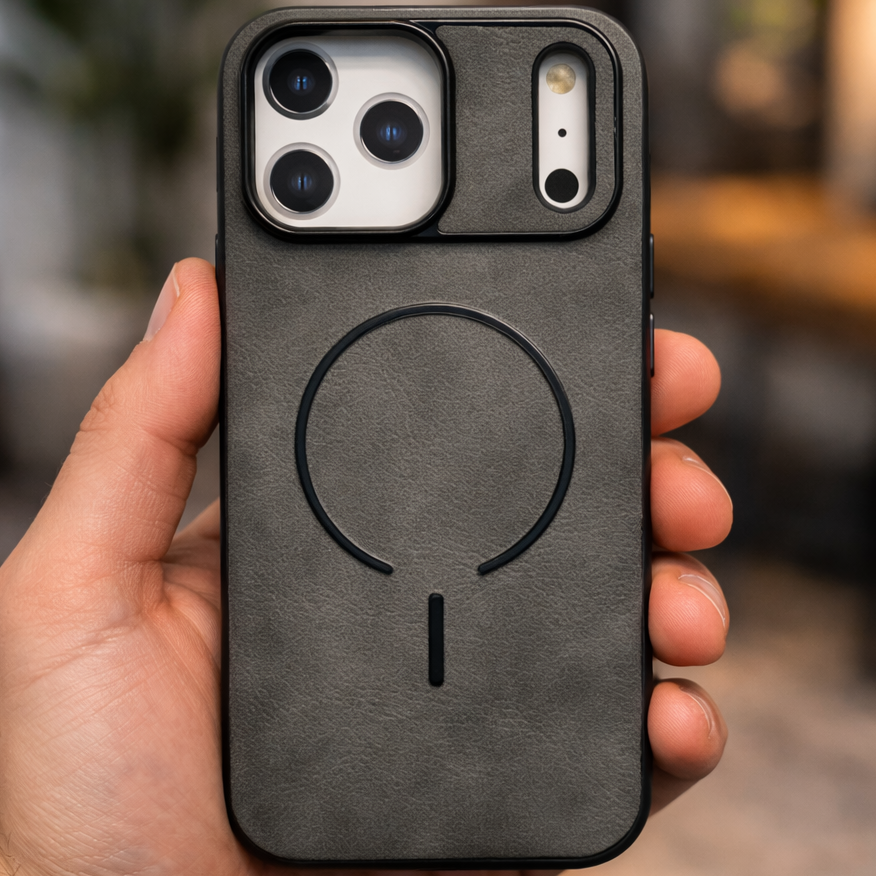 MagElite Leather Case for iPhone 17 Pro Max - Grey