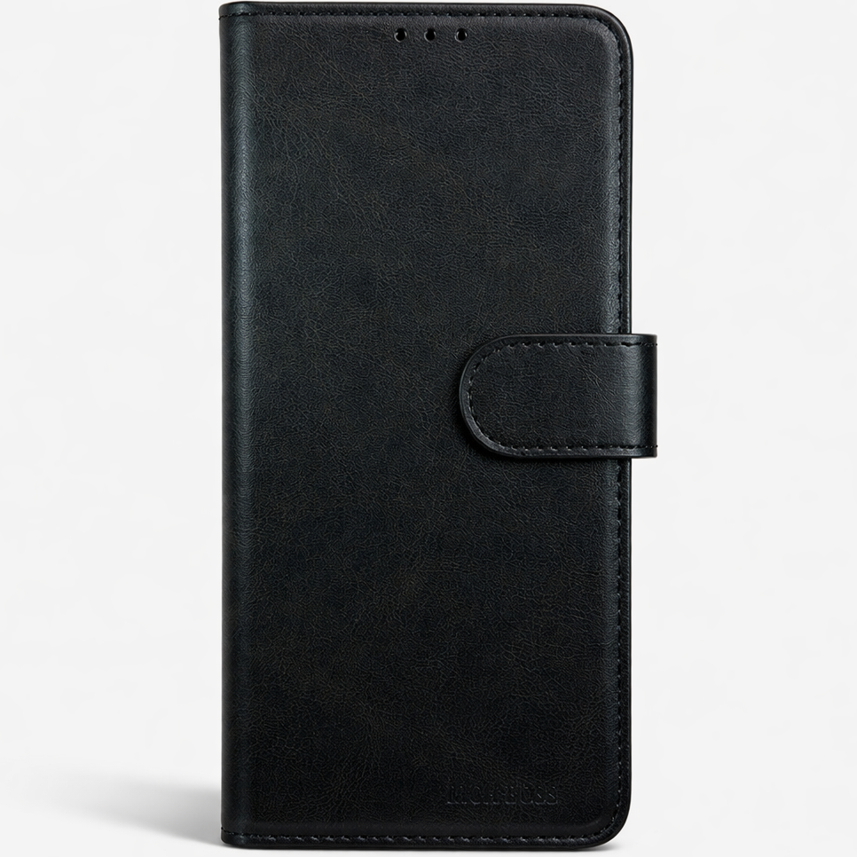 RichBoss Leather Folio Case for iPhone 17 Pro - Black