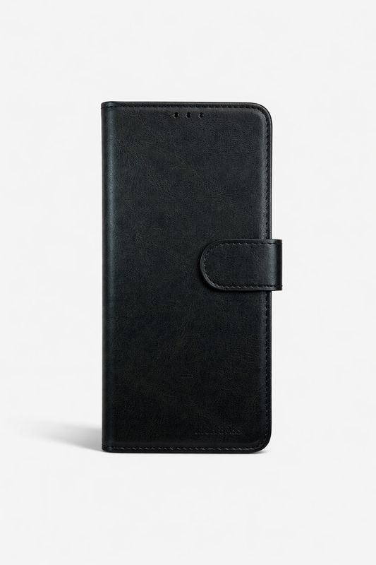RichBoss Leather Folio Case for iPhone 17 Pro - Black