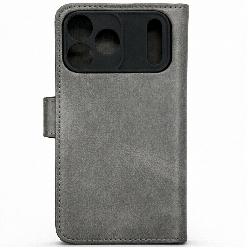RichBoss Leather Folio Case for iPhone 17 Pro - Grey