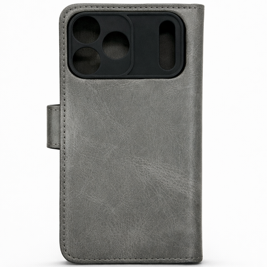 RichBoss Leather Folio Case for iPhone 17 Pro - Grey