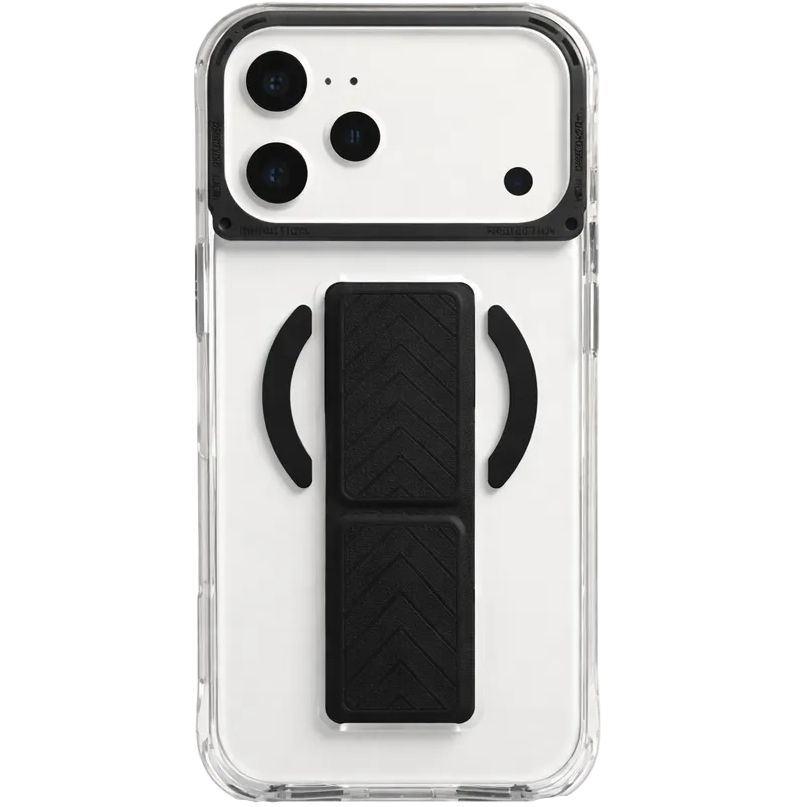 CoreStand White iPhone 17 Pro Case - Black Edition