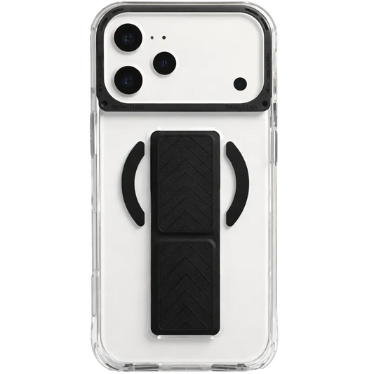 CoreStand White iPhone 17 Pro Case - Black Edition