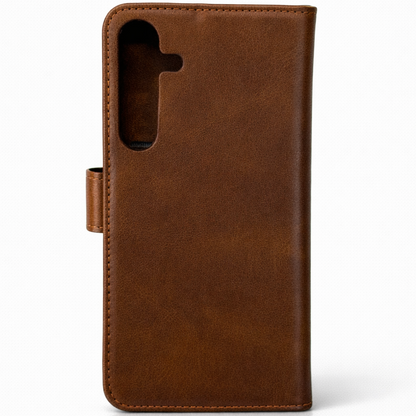 RichBoss Leather Folio Case for Samsung Galaxy A17 - Brown