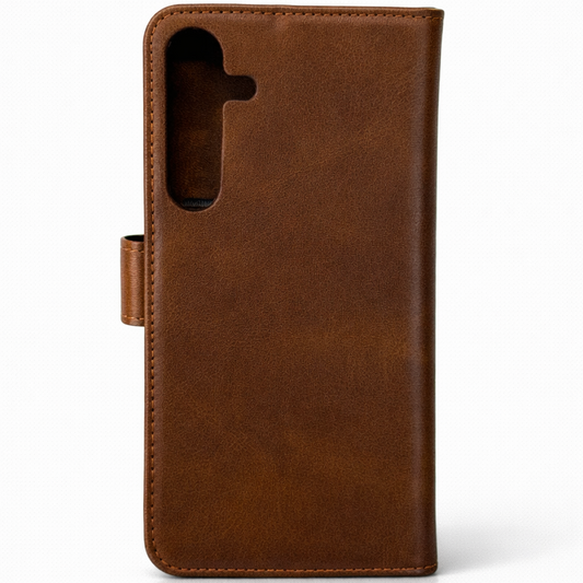 RichBoss Leather Folio Case for Samsung Galaxy A17 - Brown