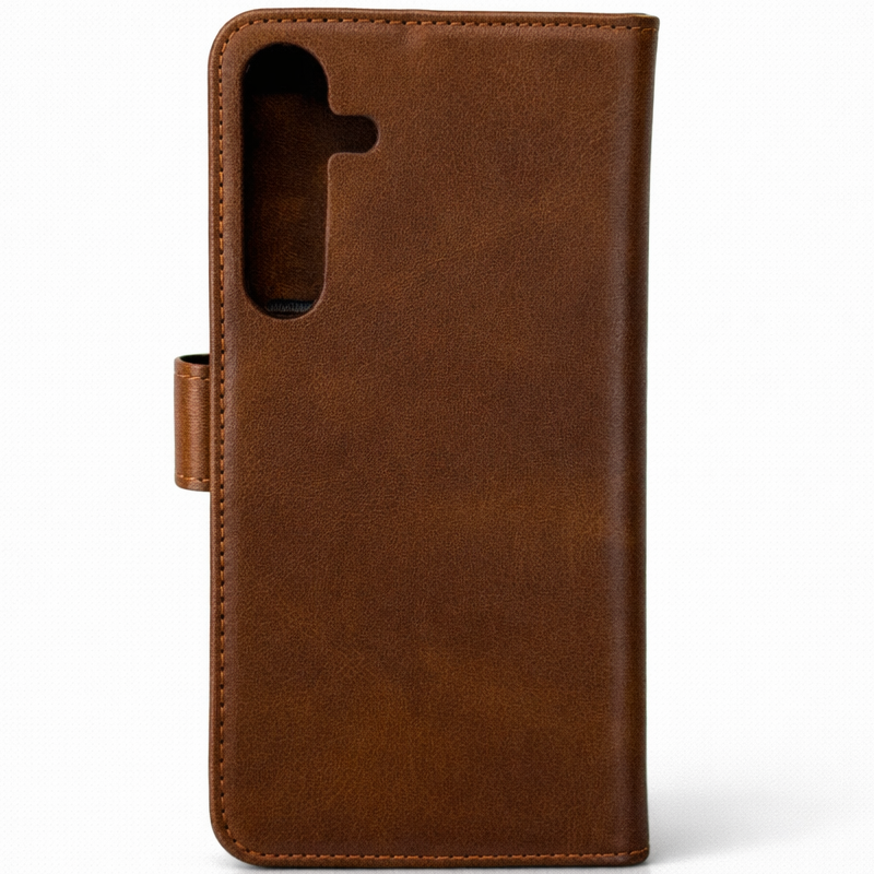 RichBoss Leather Folio Case for Samsung Galaxy S25 FE - Brown