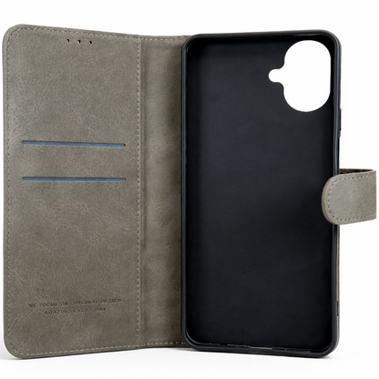 RichBoss Leather Folio Case for Samsung Galaxy A07 - Grey