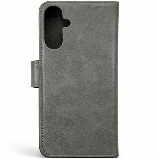 RichBoss Leather Folio Case for Samsung Galaxy A17 - Grey