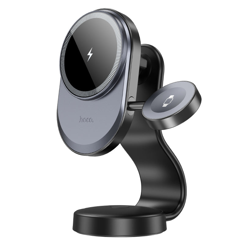 HOCO HW28 Excelso 2-in-1 wireless fast charging car holder(center console)