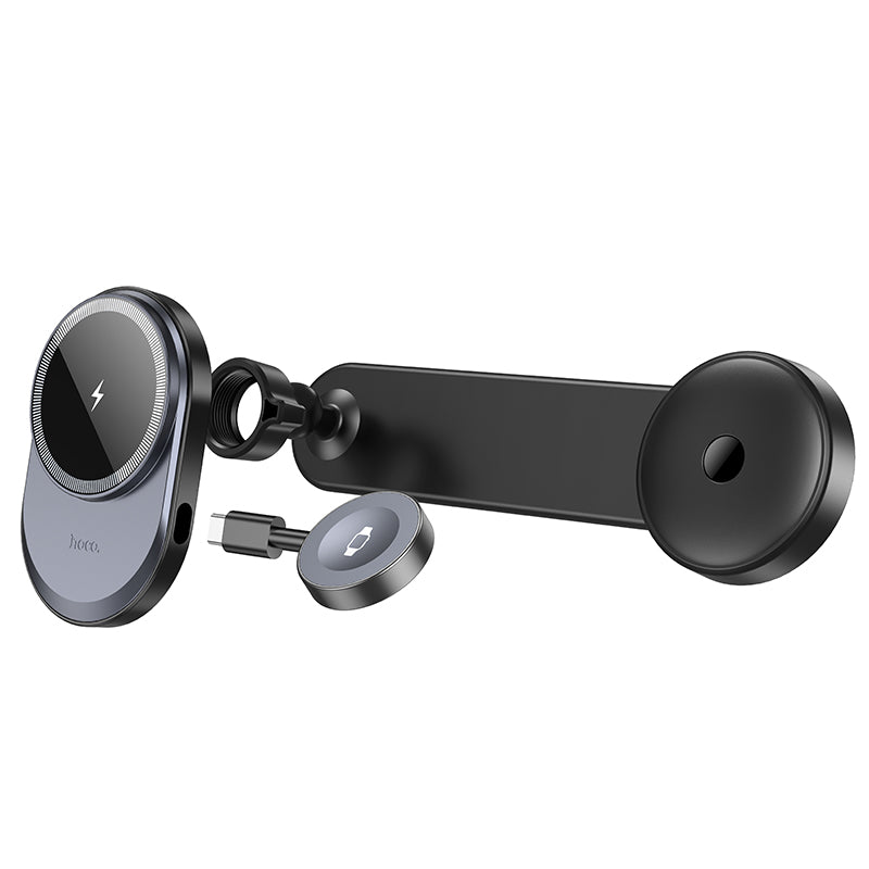 HOCO HW28 Excelso 2-in-1 wireless fast charging car holder(center console)