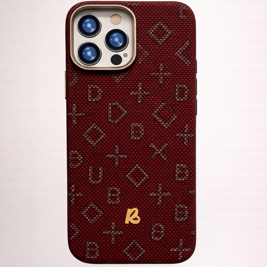 MagCarbon iPhone 15 Pro Max Case Textured Deep Red