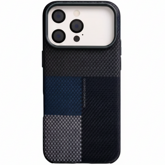 MagCarbon Case for iPhone 17 Pro - Navy Blue Carbon