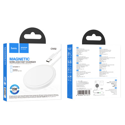 HOCO CW52 Enjoy magnetic 15w wireless fast charging White
