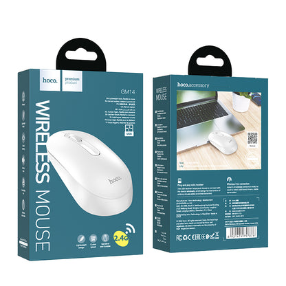 HOCO GM14 Platinum 2.4G business wireless mouse white
