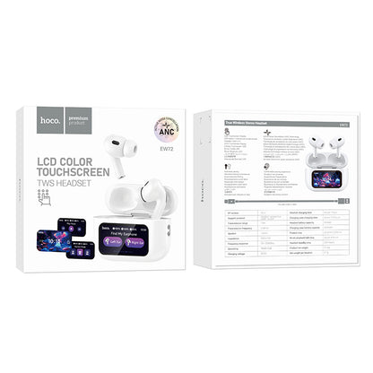HOCO EW72 Soar true wireless ANC Noise Reduction touch screen BT headset white