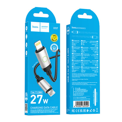 HOCO X117 Star PD27W charging data cable iP black