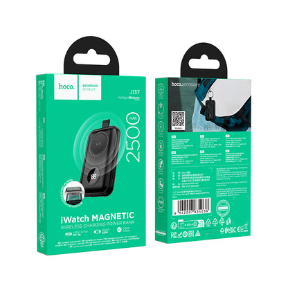 HOCO J137 Power bank with iWatch charger(2500mAh) black