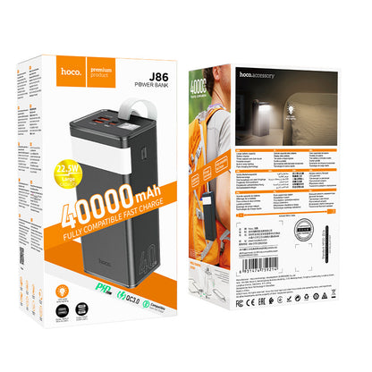 HOCO J86 Powermaster 22.5W fully compatible power bank(40000mAh) black