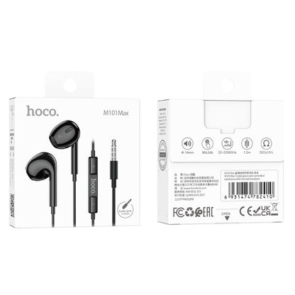 HOCO M101 Max Crystal grace Type-C wire-controled digital earphones with microphone Black