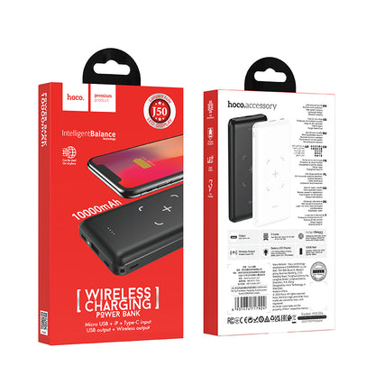 J50 Surf wireless charging mobile power bank(10000mAh) Black