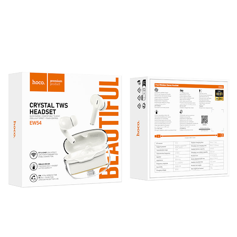 EW54 Rayo true wireless BT headset ilky white