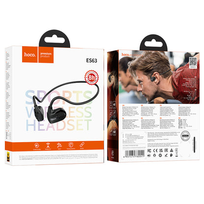 ES63 Graceful air conduction BT earphones-Black