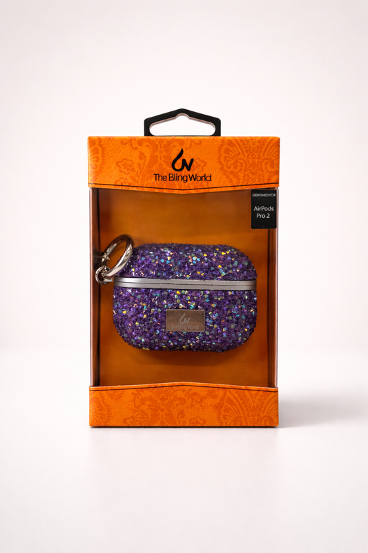 The Bling World Airpods Pro 2 Case Purple