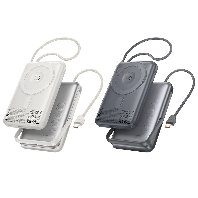 Hoco Q43 10000mAh Magnetic Power Bank - Silver