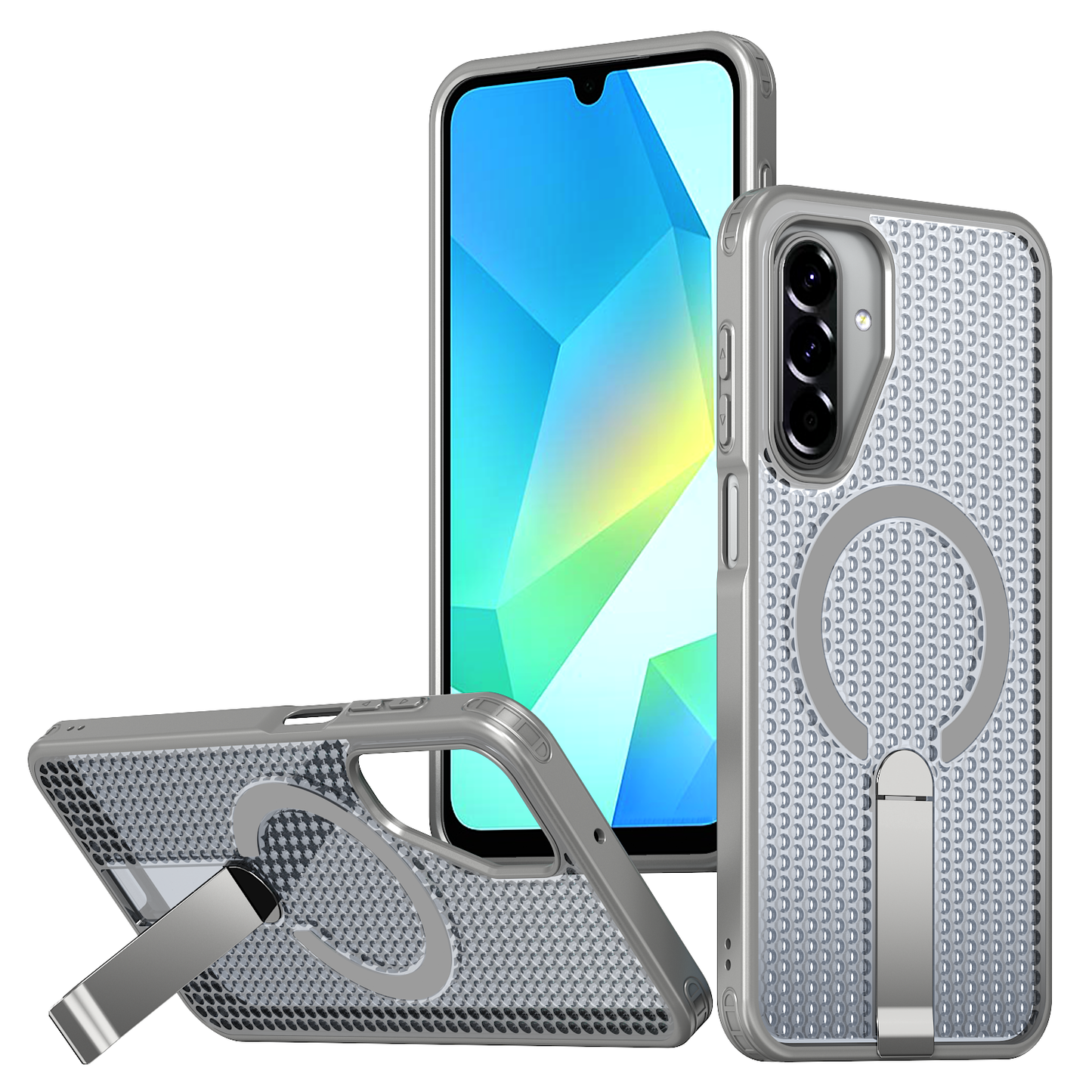 Mesh Magnetic Support kick stand case L01 Samsung A16/A17