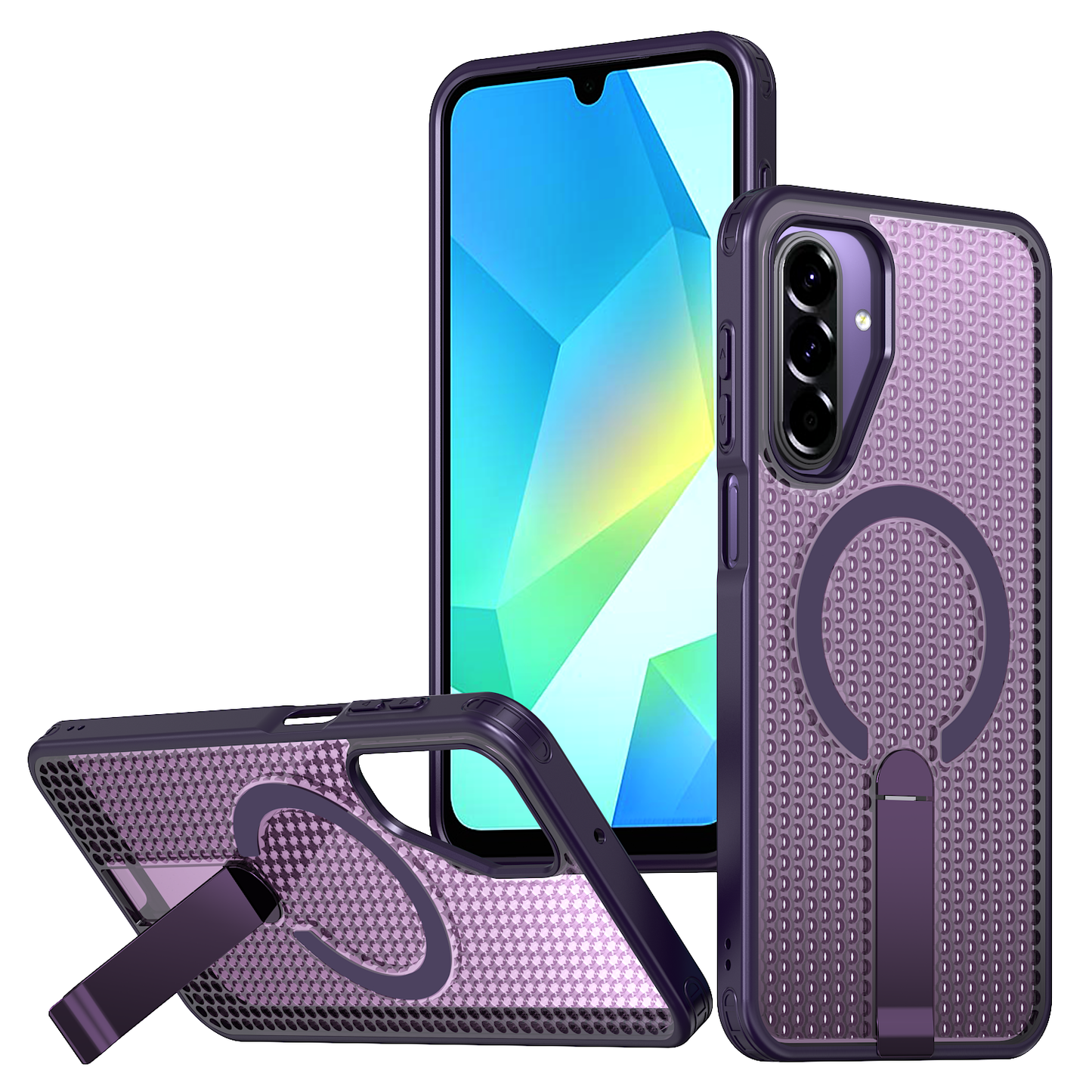 Mesh Magnetic Support kick stand case L01 Samsung A16/A17