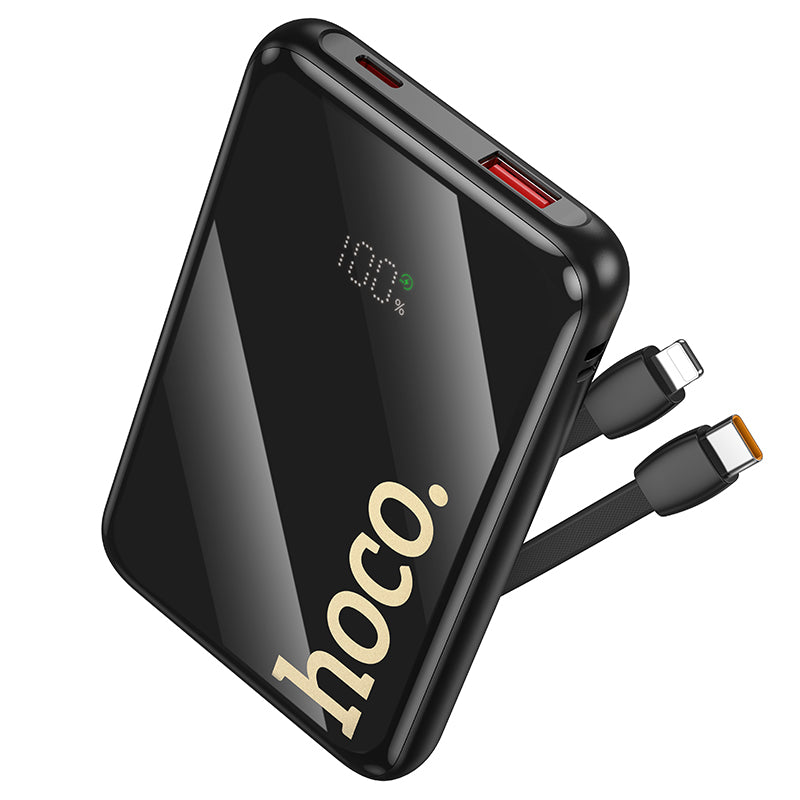 HOCO Q37 Graceful 22.5W+PD20W power bank with two cables(10000mAh) black