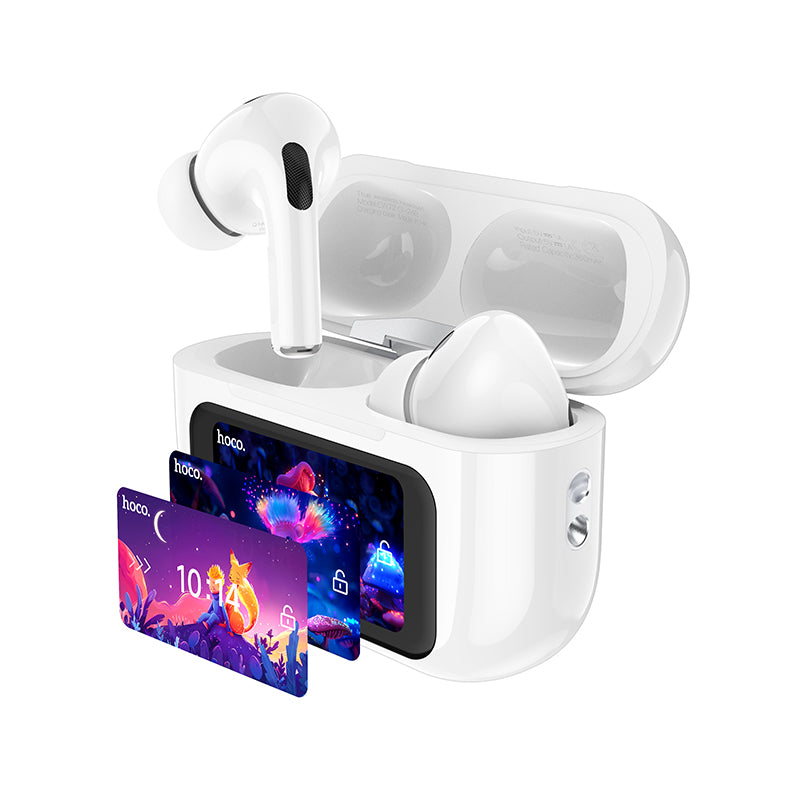 HOCO EW72 Soar true wireless ANC Noise Reduction touch screen BT headset white