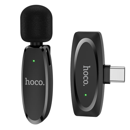 L15 Type-C Crystal lavalier wireless digital microphone black